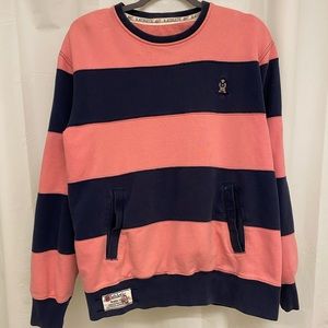 RALPH LAUREN Vintage stripe navy pink sweater